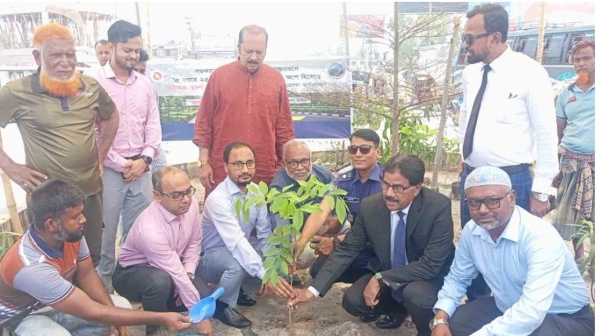 যশোরে জাতীয় মহাসড়কে বৃক্ষরোপণ কর্মসূচির উদ্বোধন